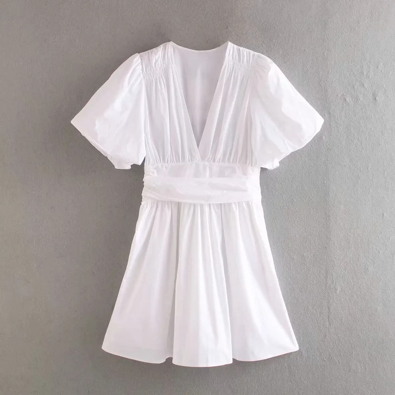 European and American style 2020 summer new women's clothing was thin V-neck waist poplin dress 2157048250 75 13 | BigBuy360 - bigbuy360.vn