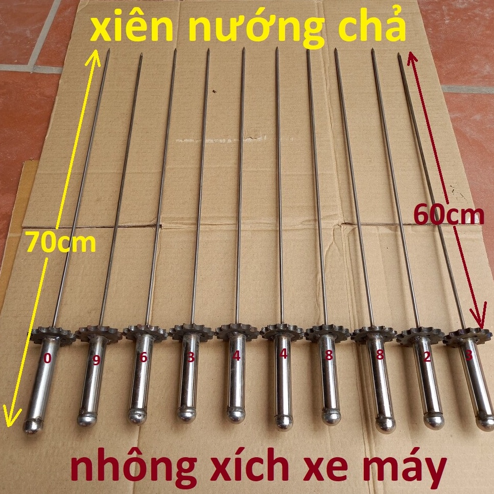 Xiên nướng thịt _ chế máy quay tự động _ xien nuong cha