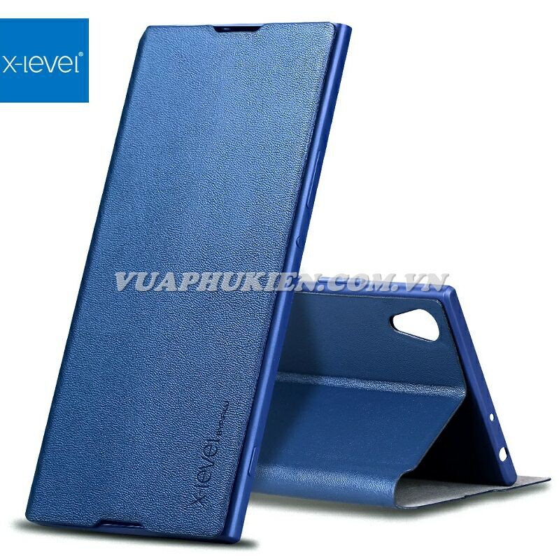 Bao da cho Sony Xperia XA1 Ultra, XA1 Plus, XA2 Ultra, XA2 Plus hãng FIBCOLOR PIPILU X-Level HongKong lưng Silicone