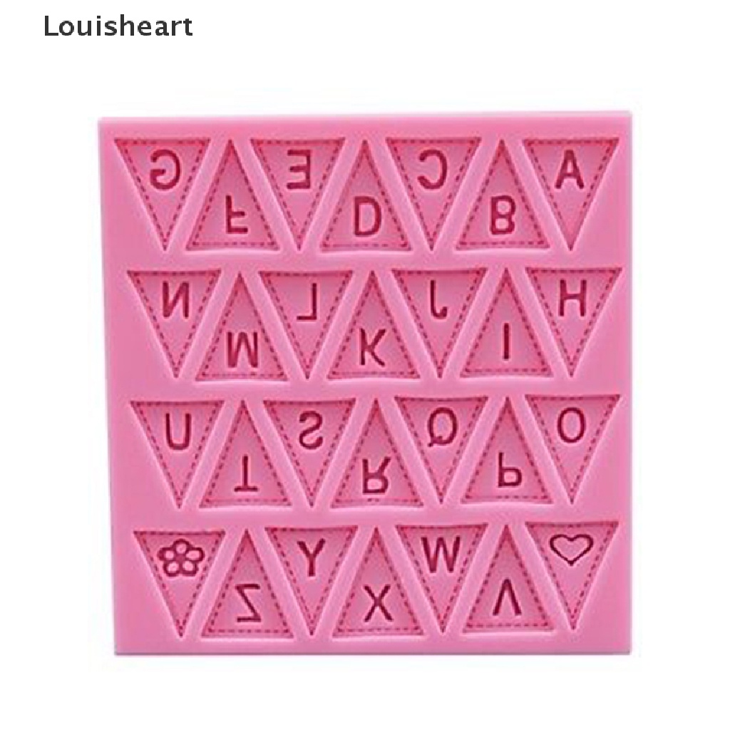 Khuôn Silicon Làm Bánh 26 Chữ Cái Hình Lá Cờ Louisheart