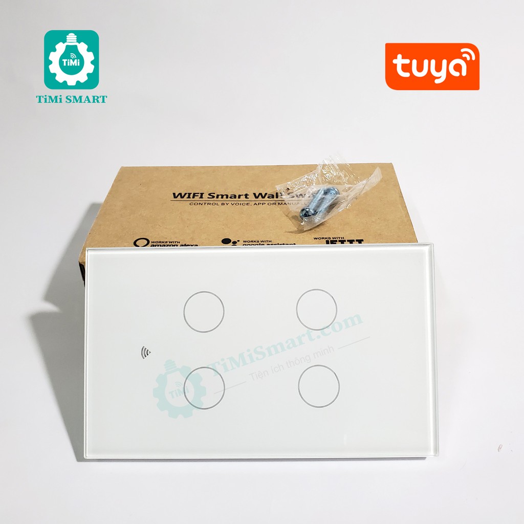 Công tắc thông minh 1-2-3-4 nốt Tuya Smart Life (Wifi + RF433)