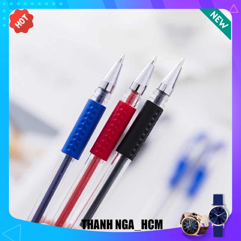 Bút bi mực nước ngòi 0.5mm tiện lợi chất lượng mực đều, nét chữ đẹp ĐỦ MÀU XANH, ĐEN, ĐỎ 1046