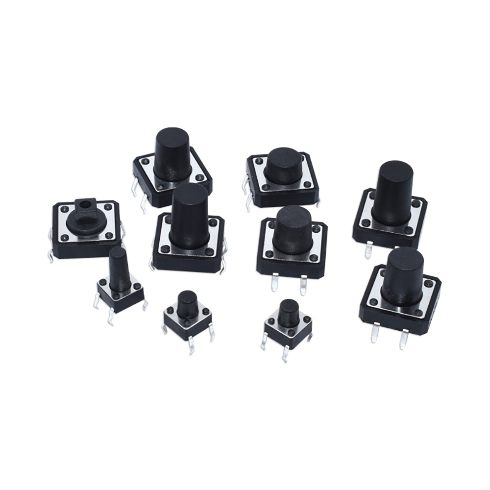 Set 20 Công Tắc Nhấn 12x12 X 12x4.3mm 5mm 6 7 8 9 10 11 12 13 14 15 4Pin