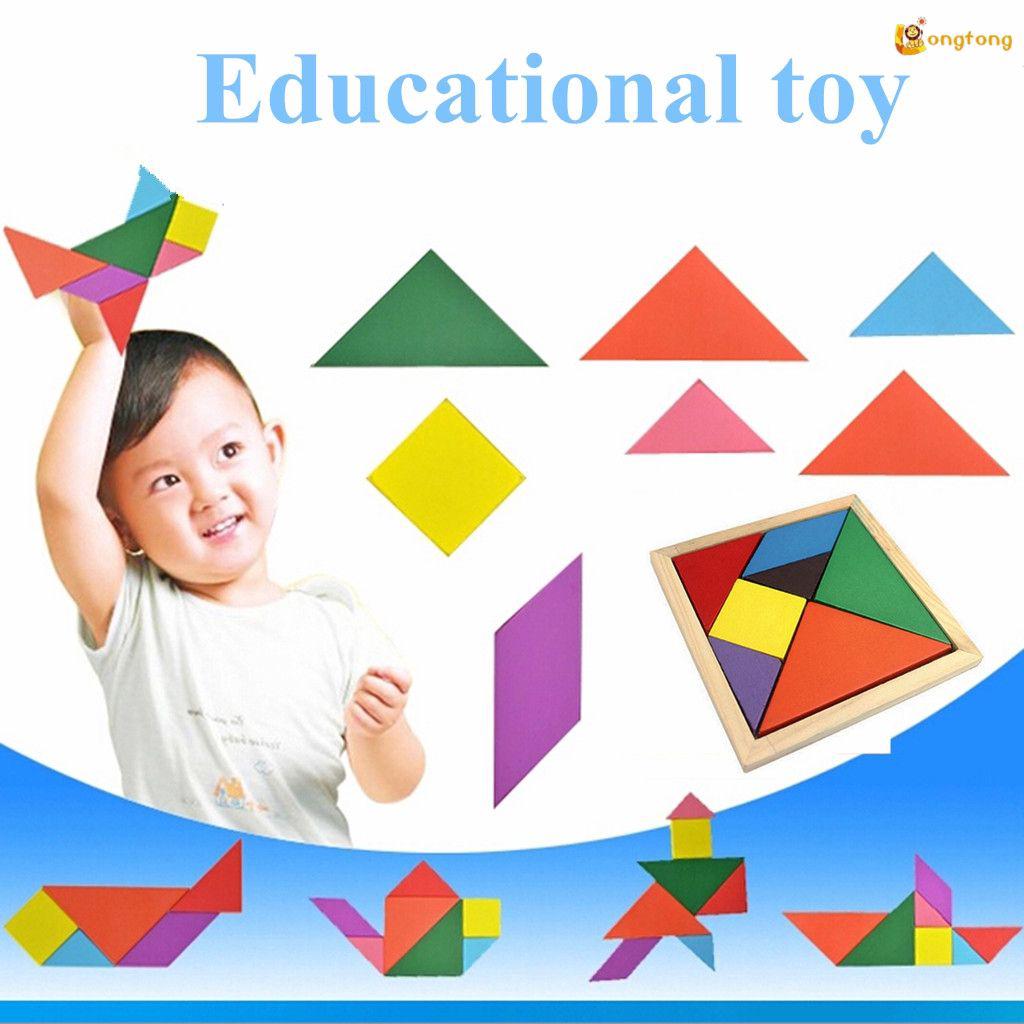 Đồ chơi lắp ghép Tangram bằng gỗ cho bé phát triển trí thông minh