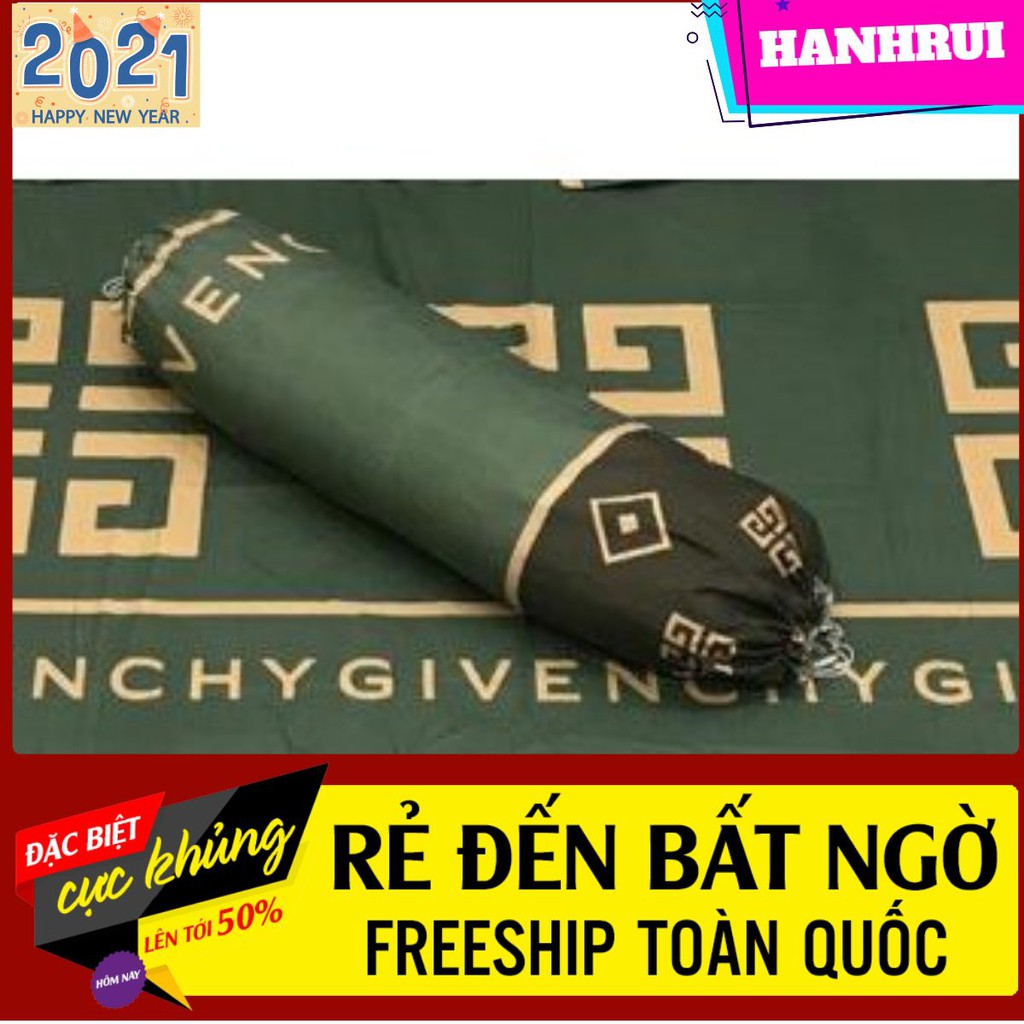 [Hanhrui]Vỏ gối ôm cotton poly 30x100cm mẫu given xanh ngọc