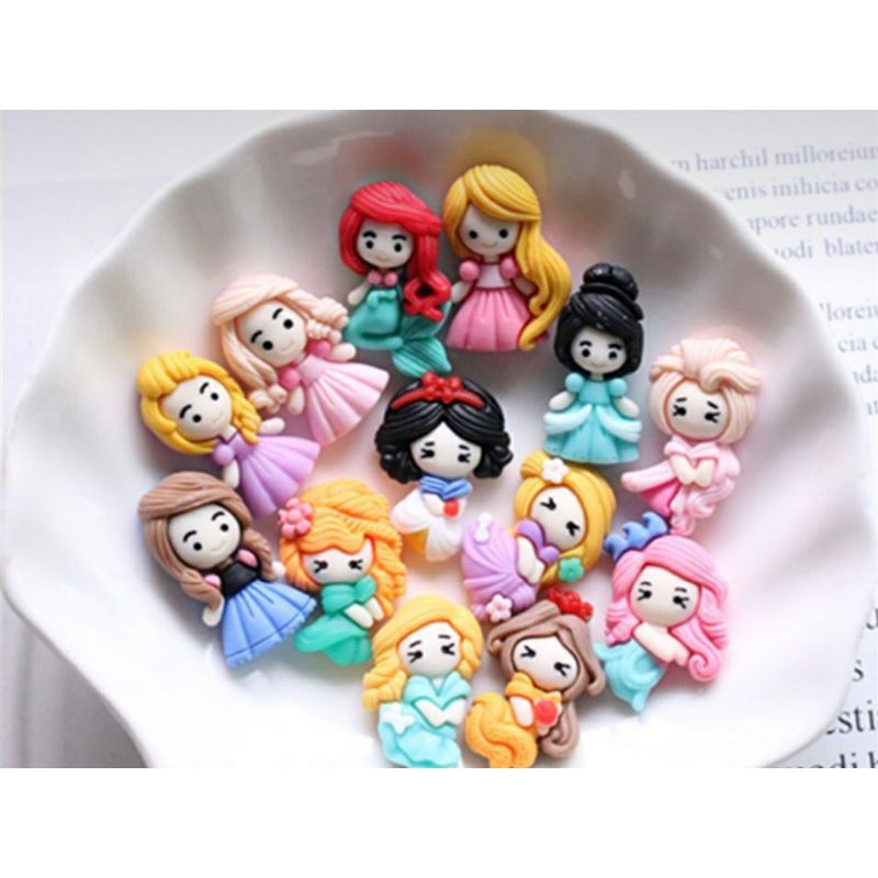 Charm Công chúa Disney hoạt hình trang trí Slime, mô hình chụp ảnh Toru_Slime