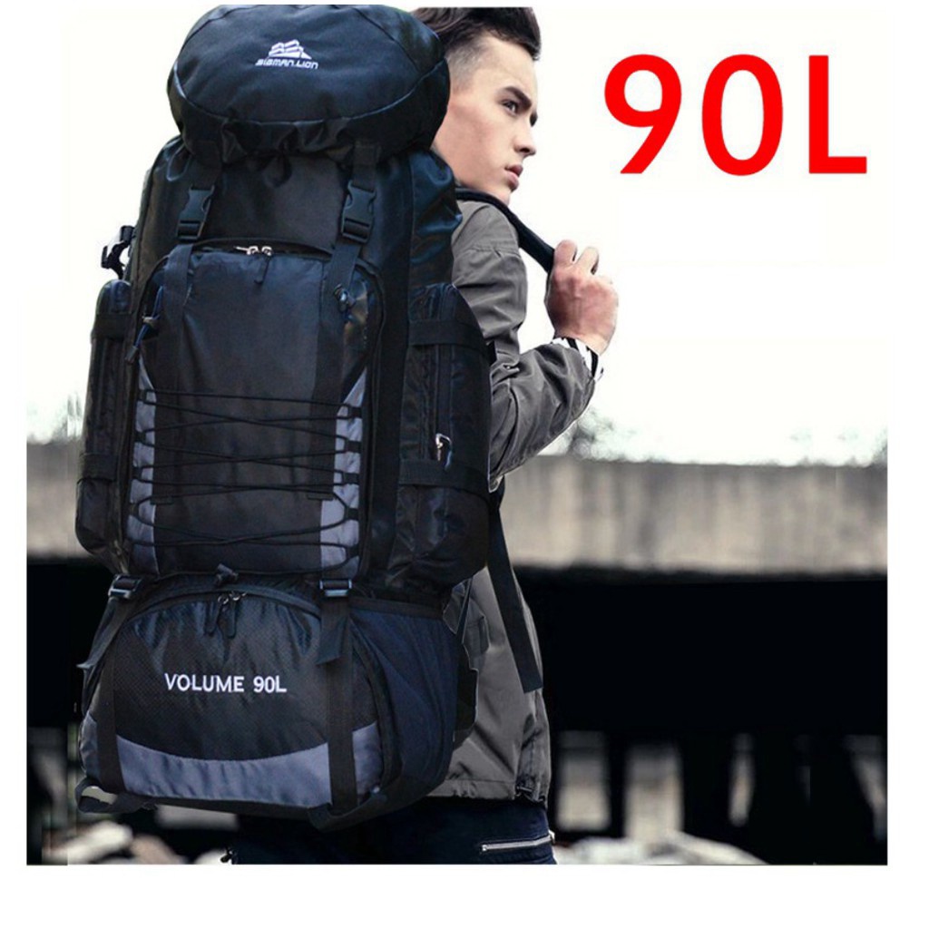 Ba lô đi phượt du lịch 90L SigmanLion Backpack SuperXXL 36cm SKU1855 Travel Ready gấp gọn