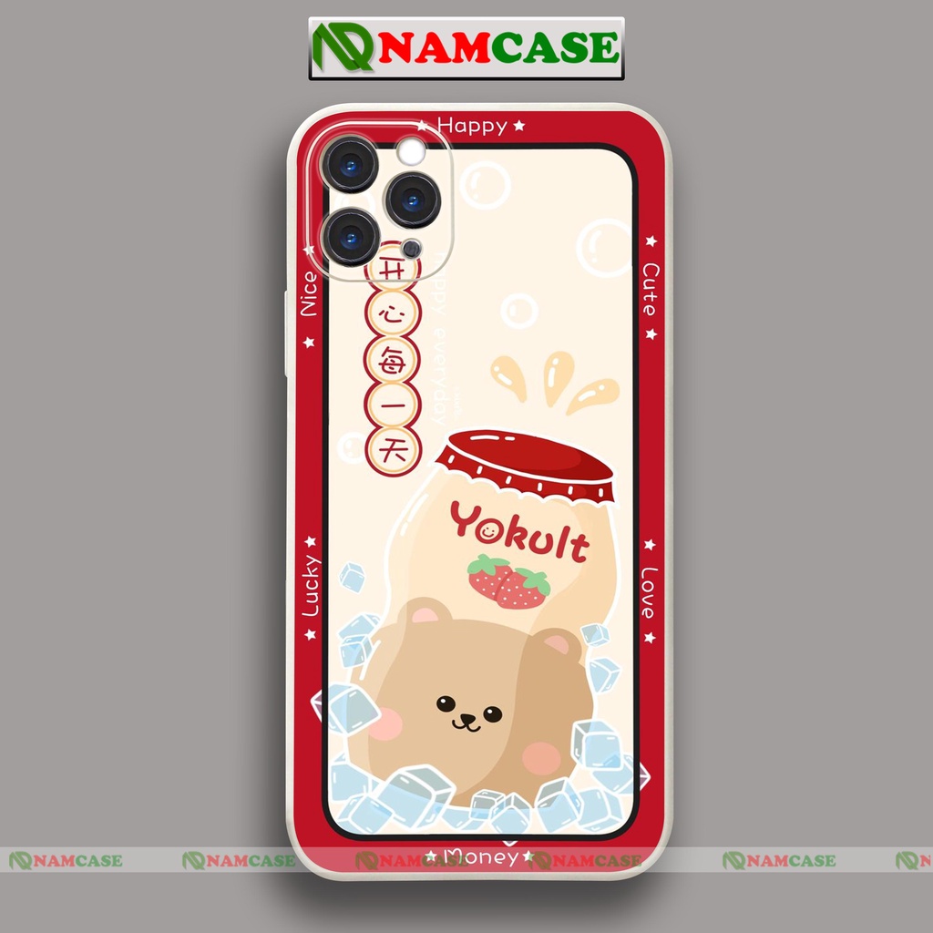Ốp lưng điện thoại iPhone cặp đôi Cute cạnh viền vuông silicon dẻo bảo vệ cam ip 6/6s/7/8/X/XS/XR/11/12/13 Pro Plus Max