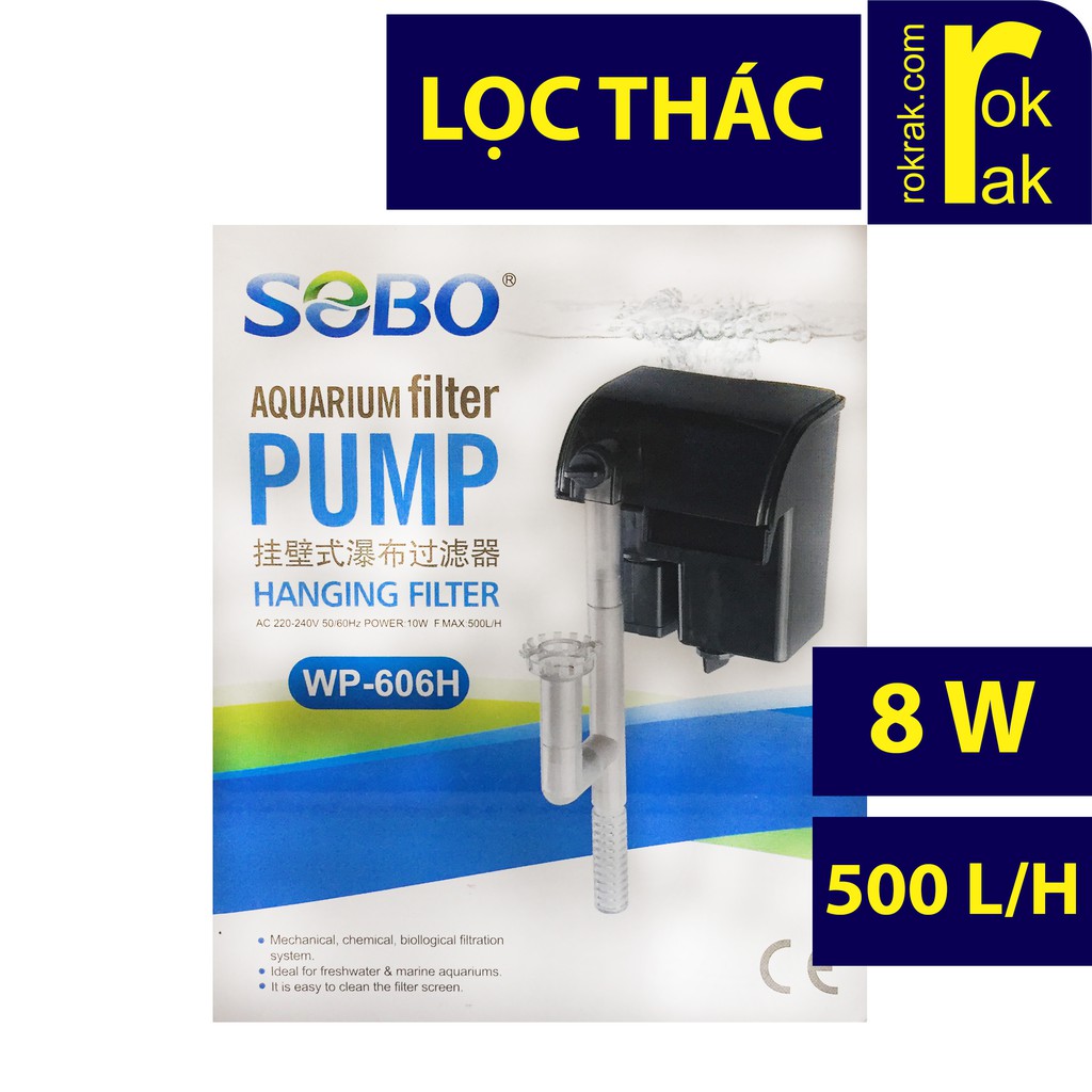 Máy Lọc thác nước Sobo WP606H 606 cho bể cá thủy sinh