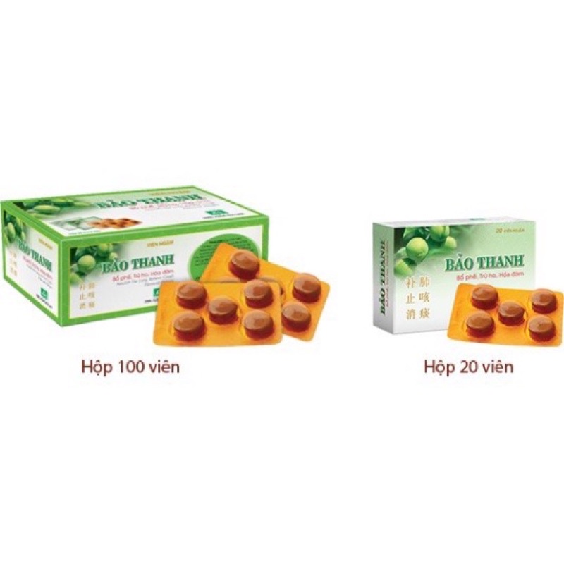 Kẹo ngậm bảo thanh hộ0 20 vỉ 50 viên