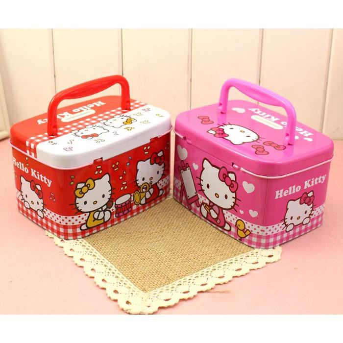 Set 10 Hộp Đựng Tiền Tiết Kiệm Cầm Tay Hình Hello Kitty Dễ Thương