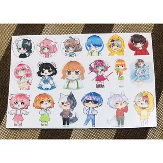 set 60 sticker hero team ép lụa cắt laze có đề can bóc dán