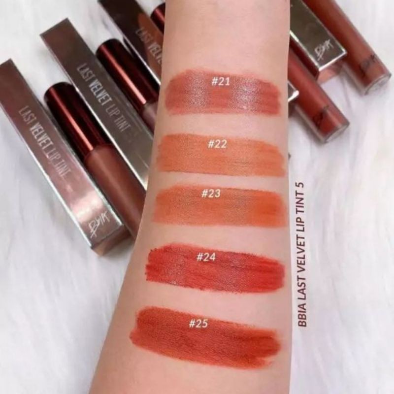 [CHÍNH HÃNG] [SẴN] Son kem lì Bbia Last Velvet Lip Tint Ver.5 màu 21 / 22 / 23 / 24 / 25 | Thế Giới Skin Care