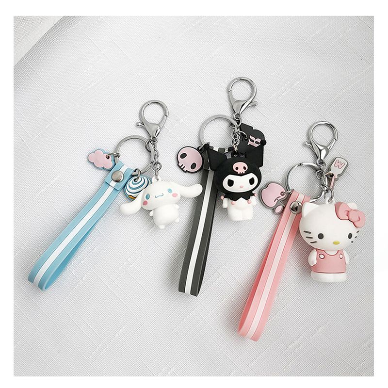 Móc khóa hoạt hình Kuromi Sanrio Melody Hello Kitty Cinnamoroll làm quà tặng trẻ em