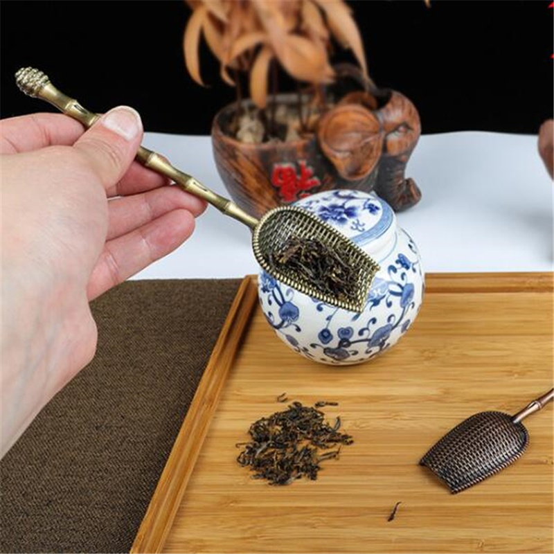 Muỗng xúc trà bằng đồng theo phong cách trung hoa