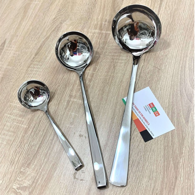 Vá múc canh loại nhỏ 19cm - INOX 18/10, siêu dày (chuyên cung cấp cho nhà hàng)