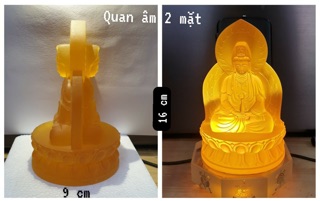 Tượng Quan Âm 2 Mặt Toạ Sen