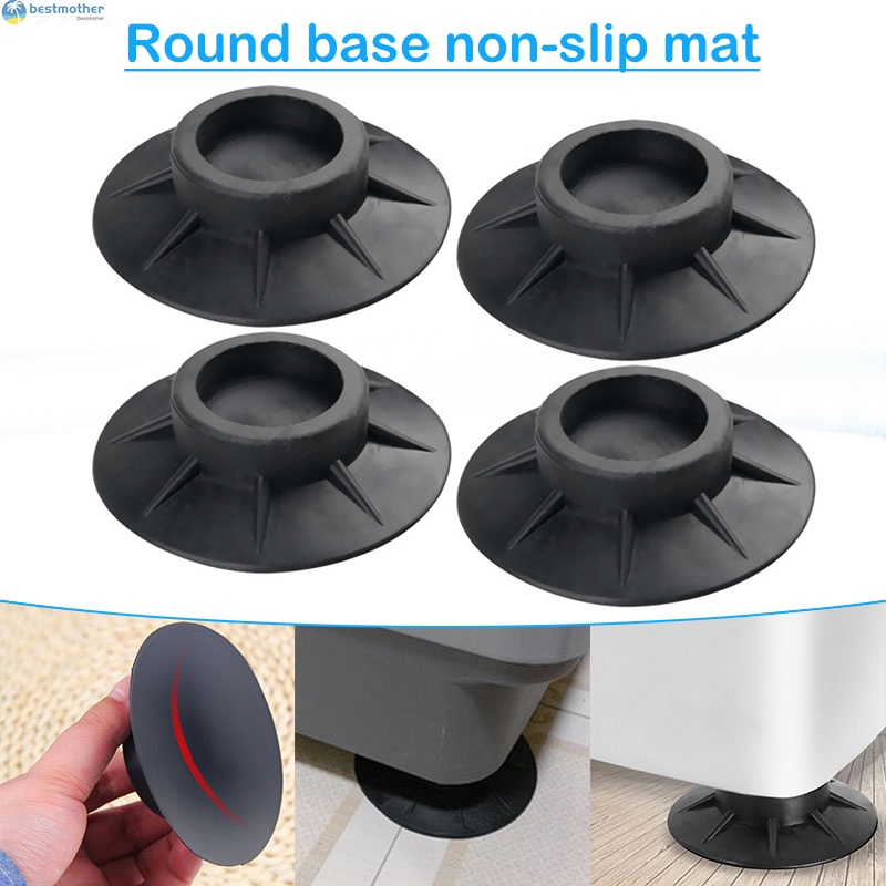 Set 4 / 8 đế cao su cố định máy giặt chống trượt kích thước 10x1cm 35-41mm