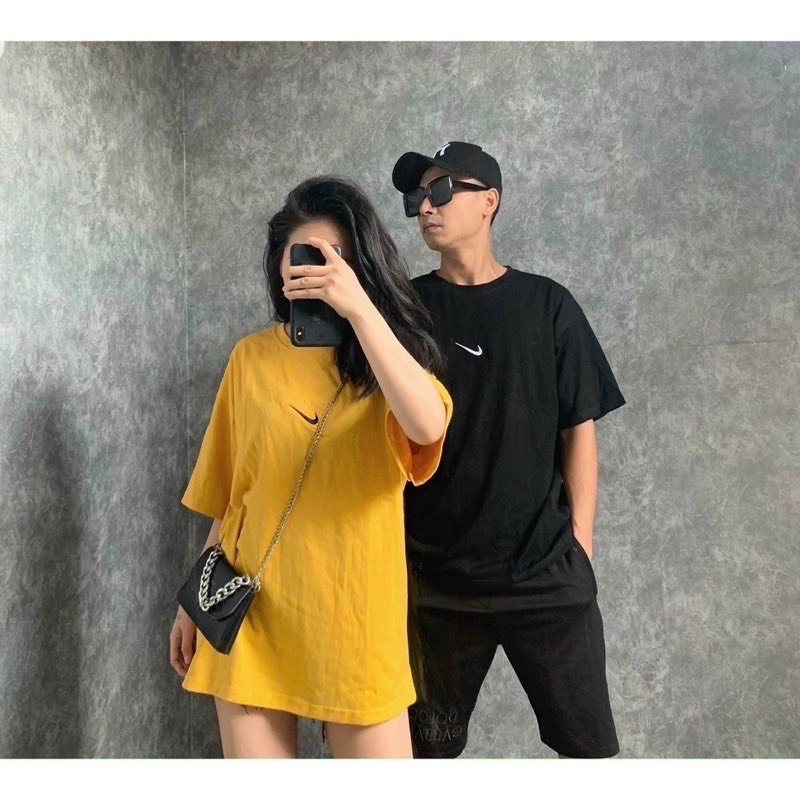 Áo thun LOGO Unisex tay lỡ phom rộng , Áo phông Oversize nam nữ