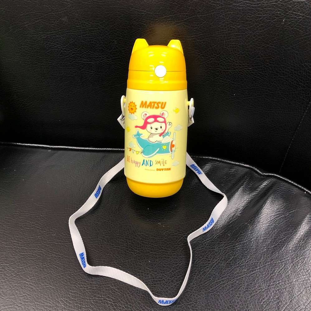 Bình nước học sinh Matsu Duy Tân 400 mL có ống hút