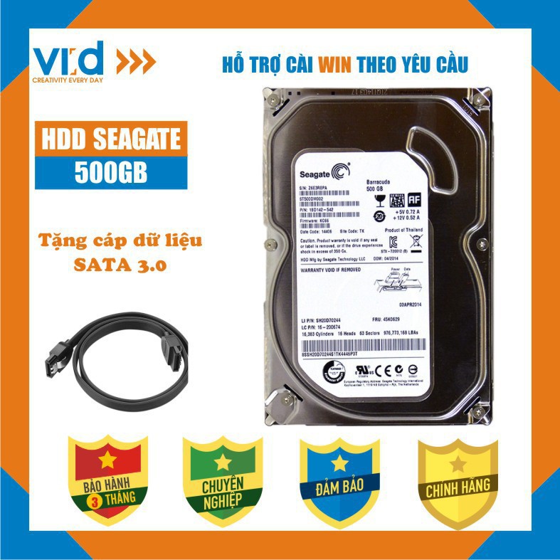 DUYD TYĐS Ổ cứng HDD Seagate 250GB/500GB - Tặng cáp sata 3.0 - Hàng tháo máy đồng bộ nhập khẩu - Bảo hành 1 tháng 25 20