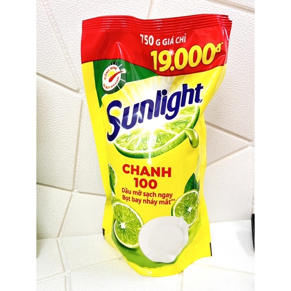 Nước Rửa Chén Sunlight Túi 750g Chanh/Trà Xanh