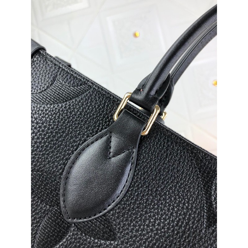 Túi xách nữ Louis Vuitton LV tote on the go da thật cao cấp bản logo to dập chìm