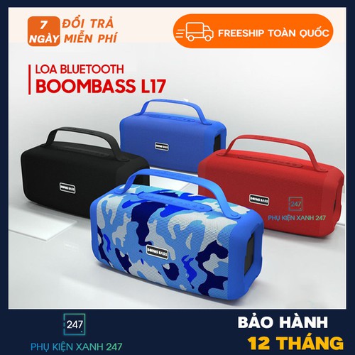 Loa Bluetooth Cầm Tay Boombass L17 ⚡️𝐁𝐇 𝟏𝟐 𝐓𝐇𝐀́𝐍𝐆⚡️ Âm Thanh Đỉnh Nhất, Siêu To Và Êm Tai, Hỗ Trợ Thẻ Nhớ 041