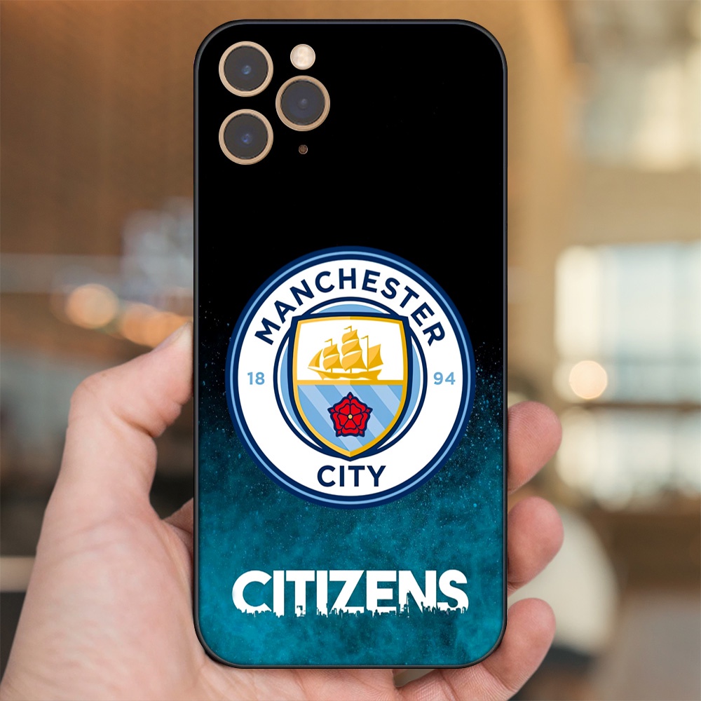 Ốp lưng iPhone 11 Pro dẻo đen cạnh vuông in hình Manchester City MC