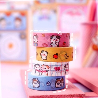 Set chiết washi tape bò sữa