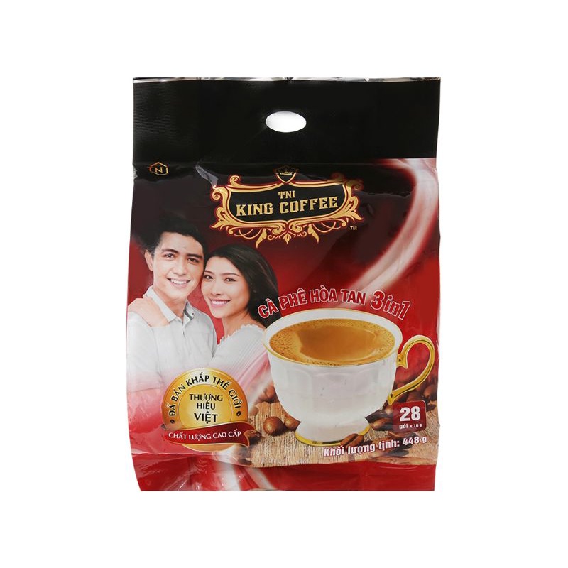 [Freeship70k] Bịch 28 gói cà phê hoà tan 3 in 1 King coffee 448g 21/12