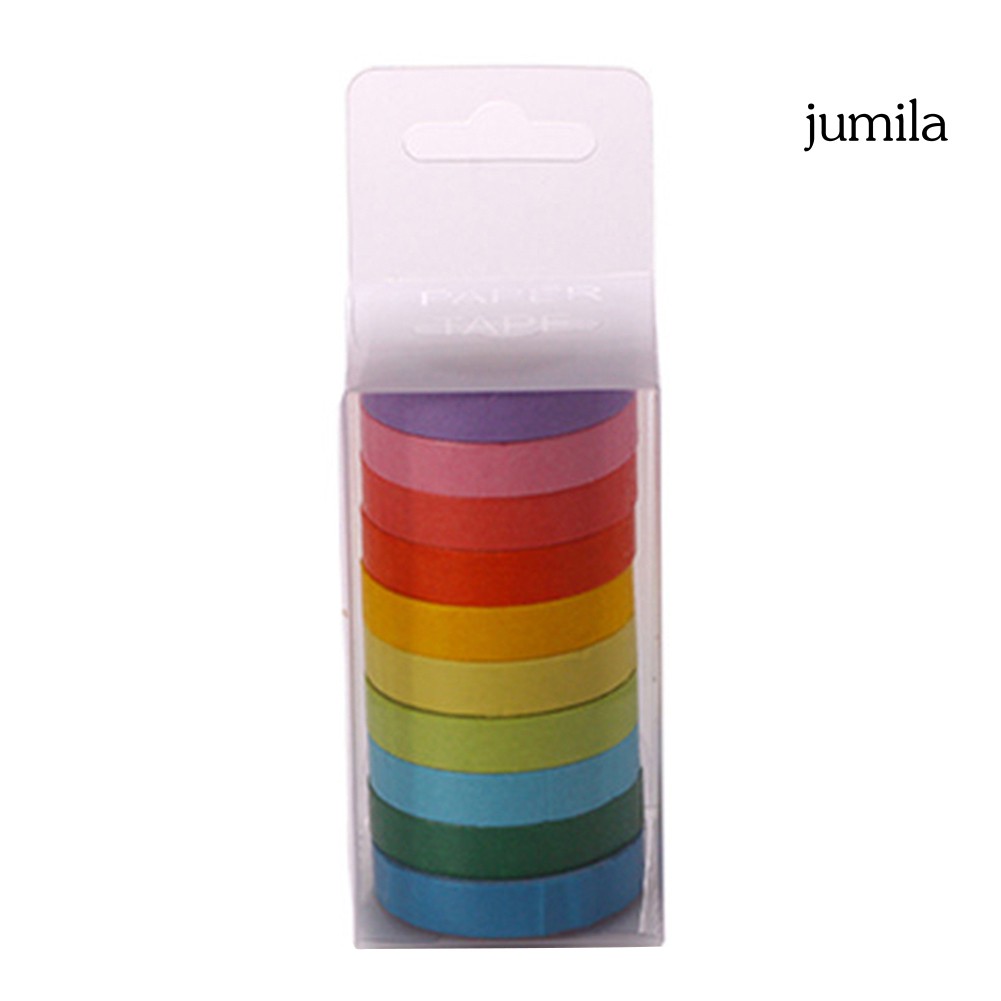 Set 10 Cuộn Băng Dính Washi Dùng Trang Trí