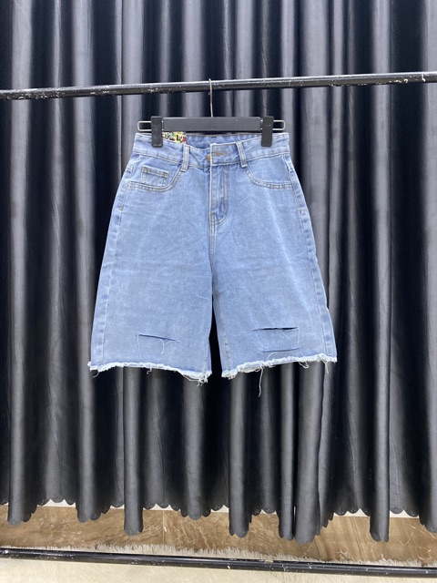 Quần ngố bò rách gối 3 vạch | BigBuy360 - bigbuy360.vn