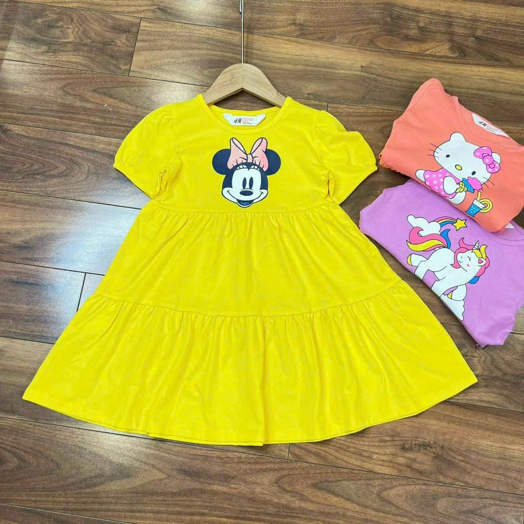 Đầm thun Bigbaby họa tiết disney chất mềm mát cho bé lớn 15-42kg