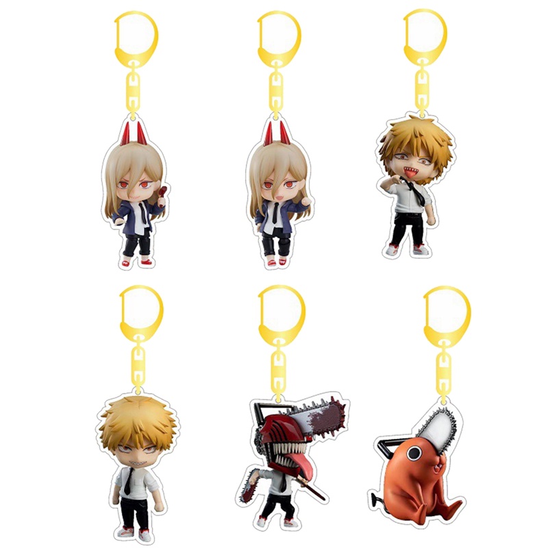 Móc Chìa Khóa Bằng Acrylic Hình Nhân Vật Anime Chainsaw Man Pochita Makima