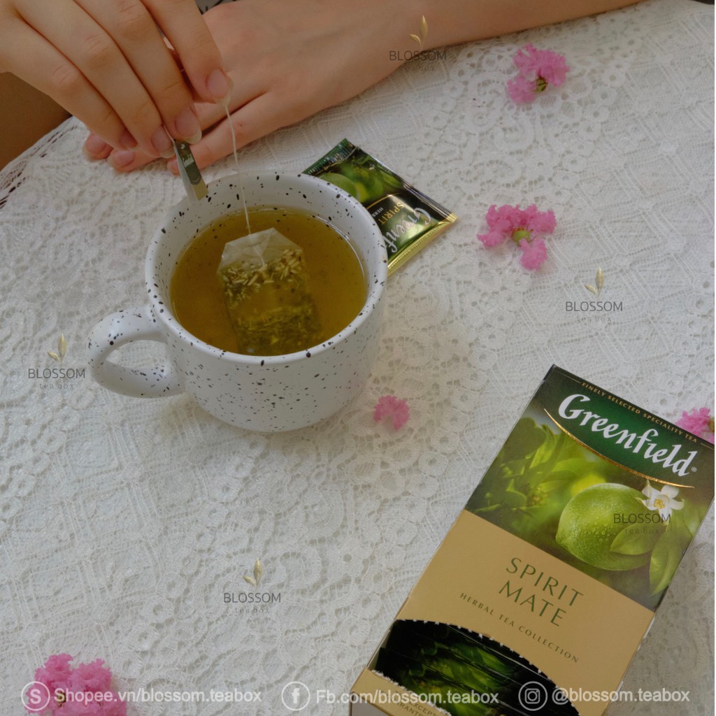 Trà hoa quả Greenfield 25 gói: Blueberry night, Currant Mint, Summer Bouquet, Mellow Peach...