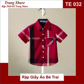 Rập giấy áo sơ mi bé trai te032