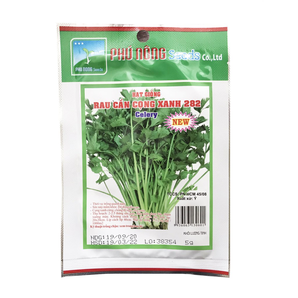Hạt giống rau cần cọng Xanh Phú Nông Celery 282 - 5g