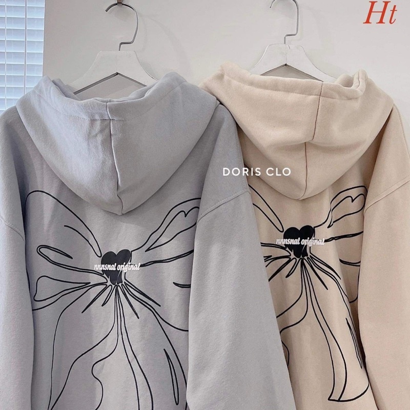 Áo khoác nỉ cotton nơ hai mặt HT12