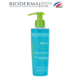 Gel rửa mặt tạo bọt cho da dầu và hỗn hợp Bioderma Sebium Gel Moussant 200ml