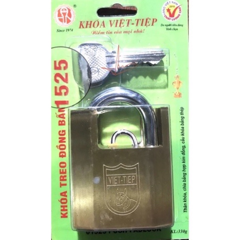 Khoá, ổ khoá việt tiệp đồng bấm chống cắt ngõng 8,10 chính hãng