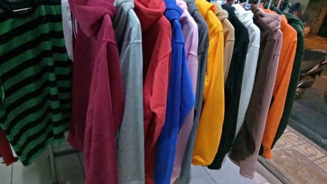 [Ảnh thật] Áo unisex Hoodie basic nỉ bông nhiều màu (38-70kg). H trơn - basic hoodie | BigBuy360 - bigbuy360.vn