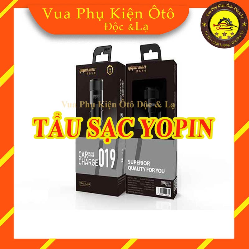 [Mã LIFEAU5SALE giảm 20k đơn 50k] Tẩu sạc YOPIN tích hợp công nghệ sạc nhanh QC 3.0 có led, tẩu sạc nhanh