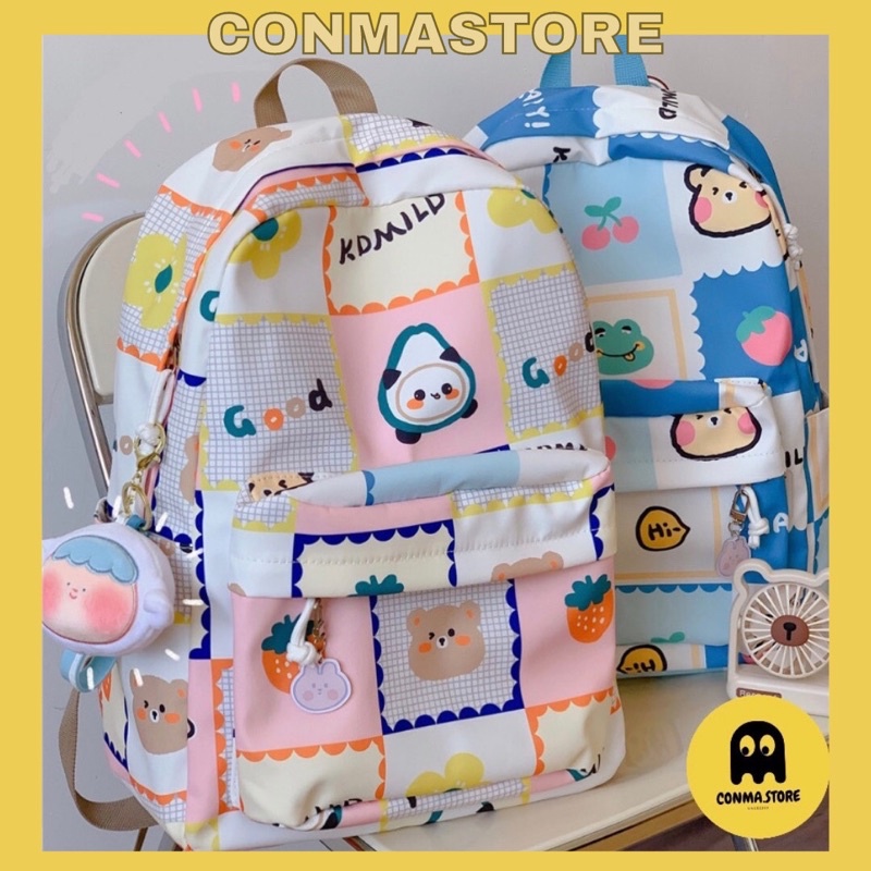 Balo đi học cute xinh xắn hoạt hình KDMI v2 🌈✨ 3 màu nhẹ nhàng 🪁 HÀNG CÓ SẴN