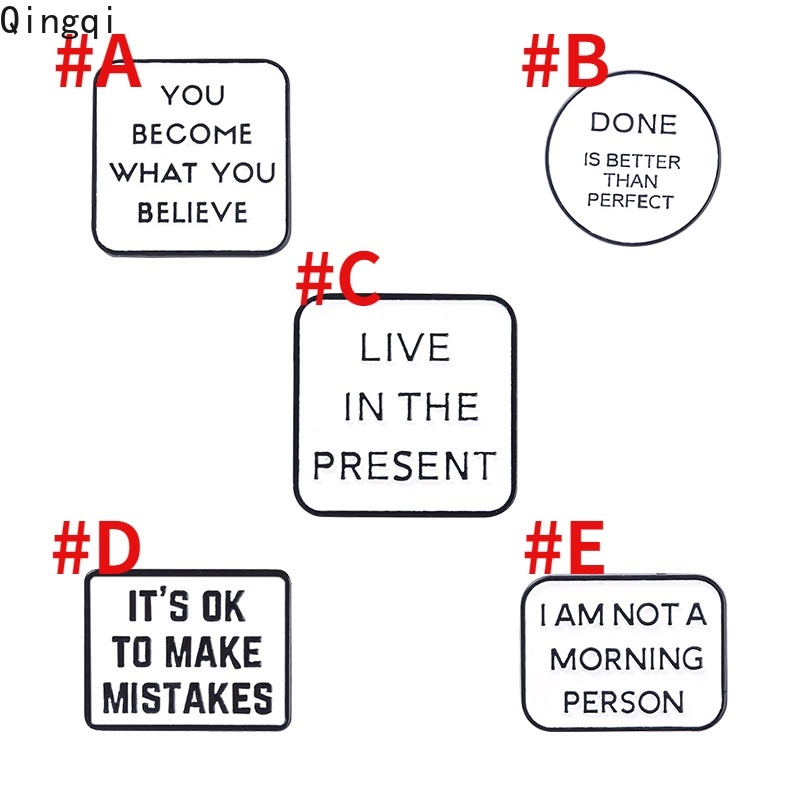 Ghim cài áo Miss Zoe tráng men họa tiết chữ nhiều thiết kế tùy chọn vui nhộn