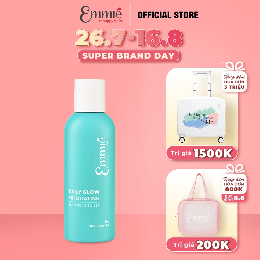 [Mã FMCGMALL -8% đơn 250K] Dung dịch cân bằng da và tẩy tế bào chết 5% PHA/ NANO AHA 230ml Emmié by HappySkin