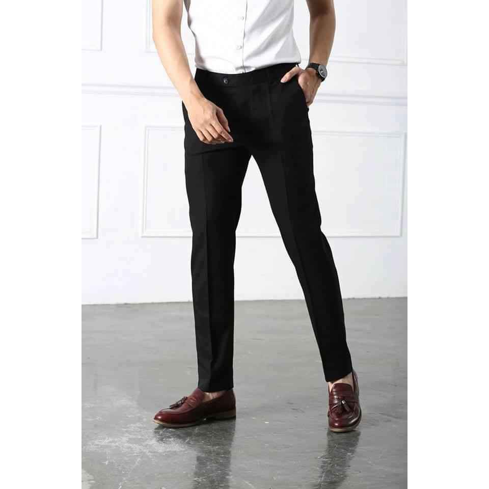 Quần Tây Nam Hàn Quốc, Quần Âu Nam Cao Cấp Màu Xanh Than, Chất Vải Lụa Không Nhăn ( Cam Kết Đẹp ) | BigBuy360 - bigbuy360.vn