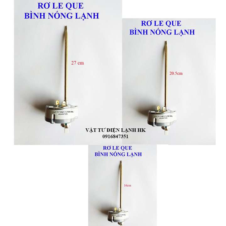 Rơ le que bình nóng lạnh các cỡ, Rờ le cọc BNL Relay nhiệt Sensor thẳng