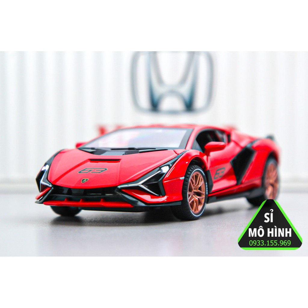 [ Sỉ Mô Hình ] Xe mô hình siêu xe Lambo Sian 1:32 Đỏ