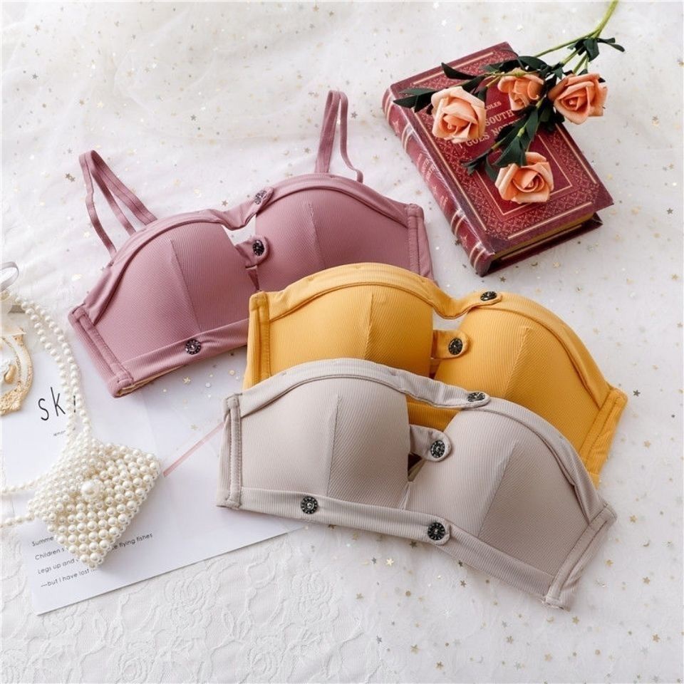 Set Đồ Lót Nâng Ngực Không Gọng Thép Thiết Kế Hở Lưng Gợi Cảm Cho Nữ